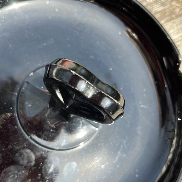 Vintage bonbon nut dish black amethyst - Picture 9 of 11